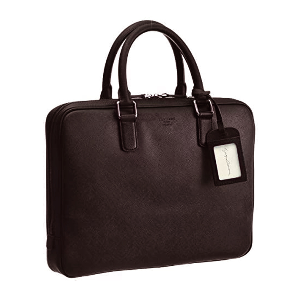 Giorgio Armani Handheld Briefcase In Black