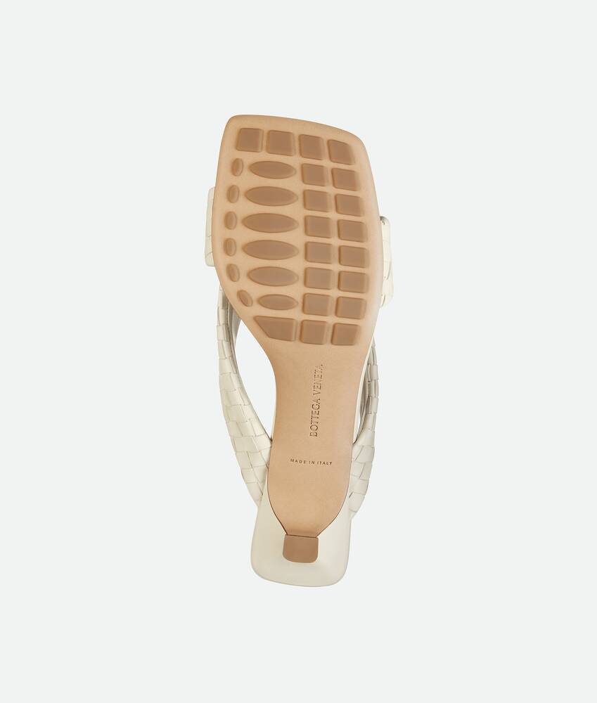 Bottega Veneta Leather Intrecciato Riva Mules 50 In White