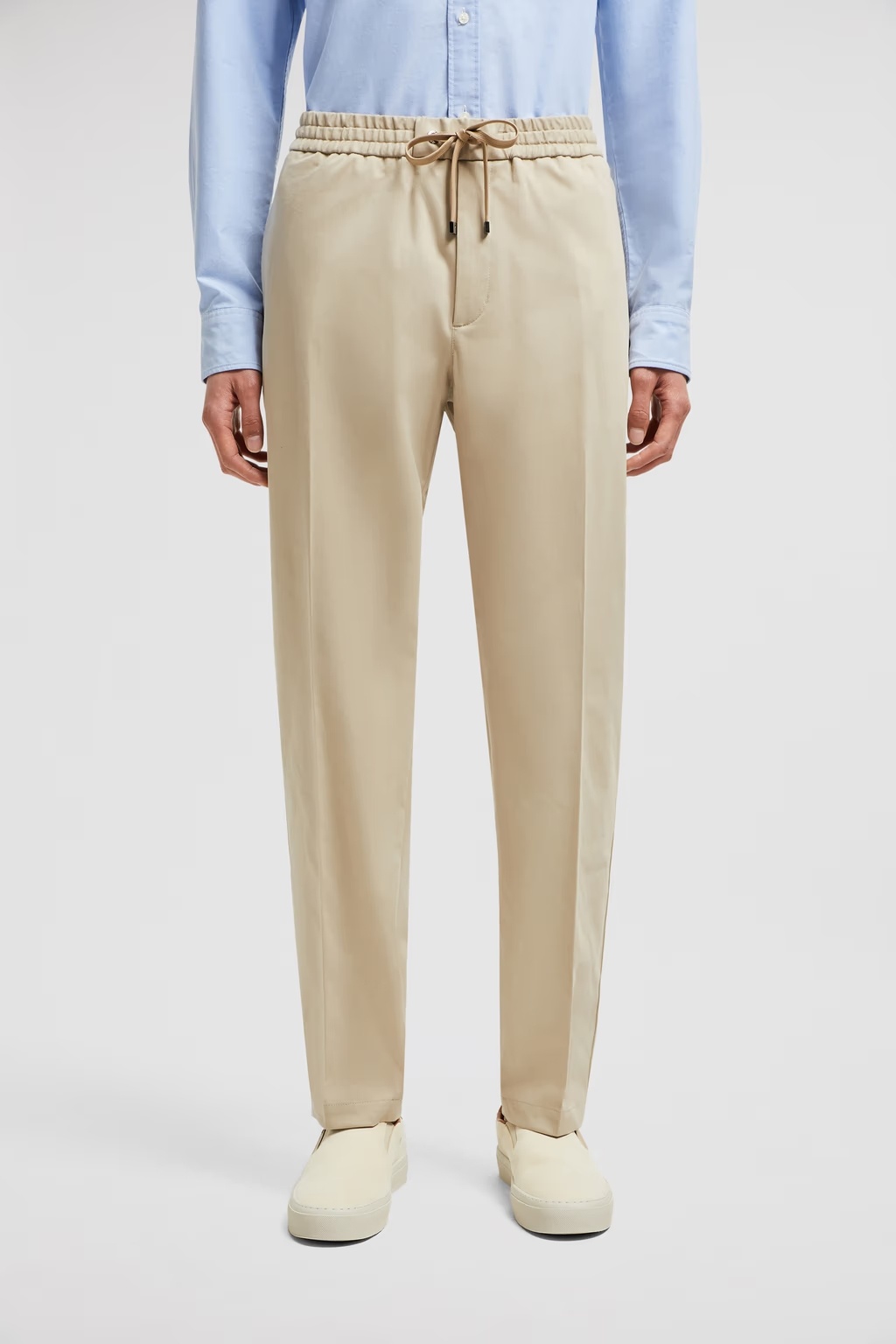 Moncler Elastic Waist Sweatpants In Nude