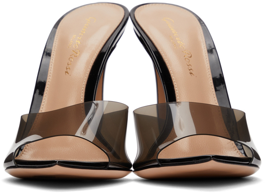 Shop Gianvito Rossi Black High Heeled Flip-flops