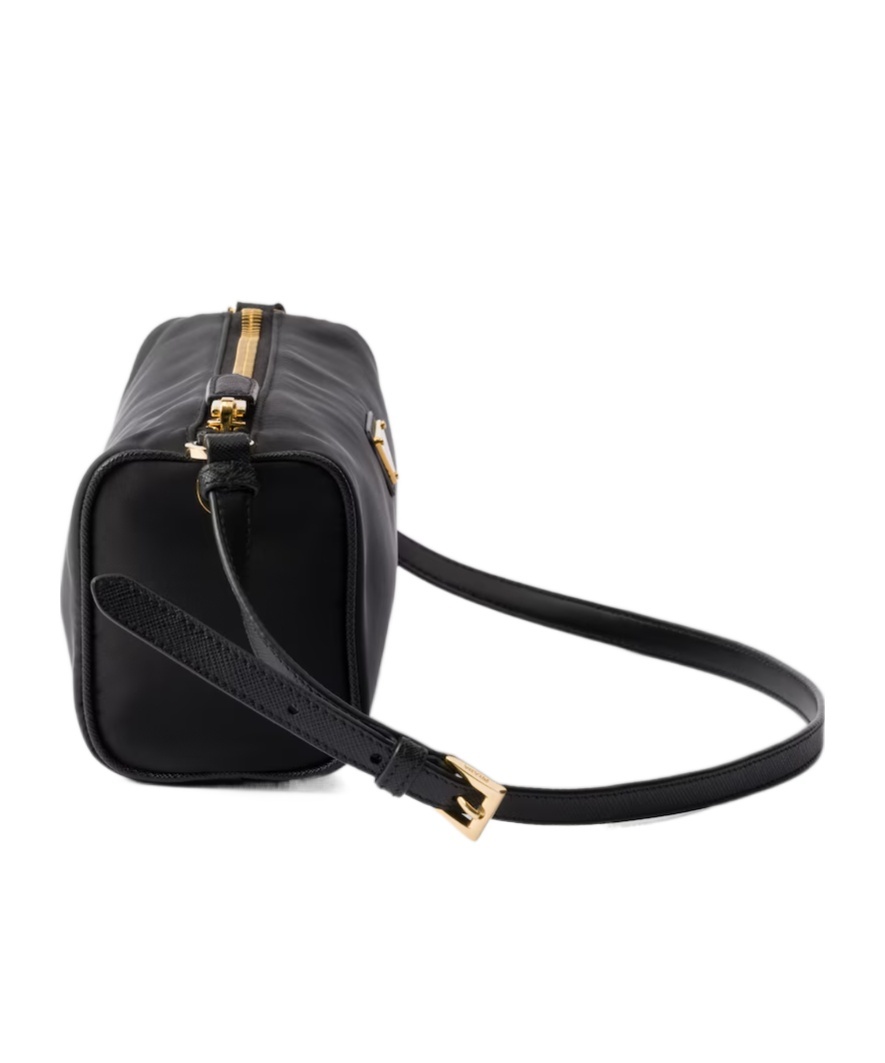 Prada Bowling Shouder Bag In Black