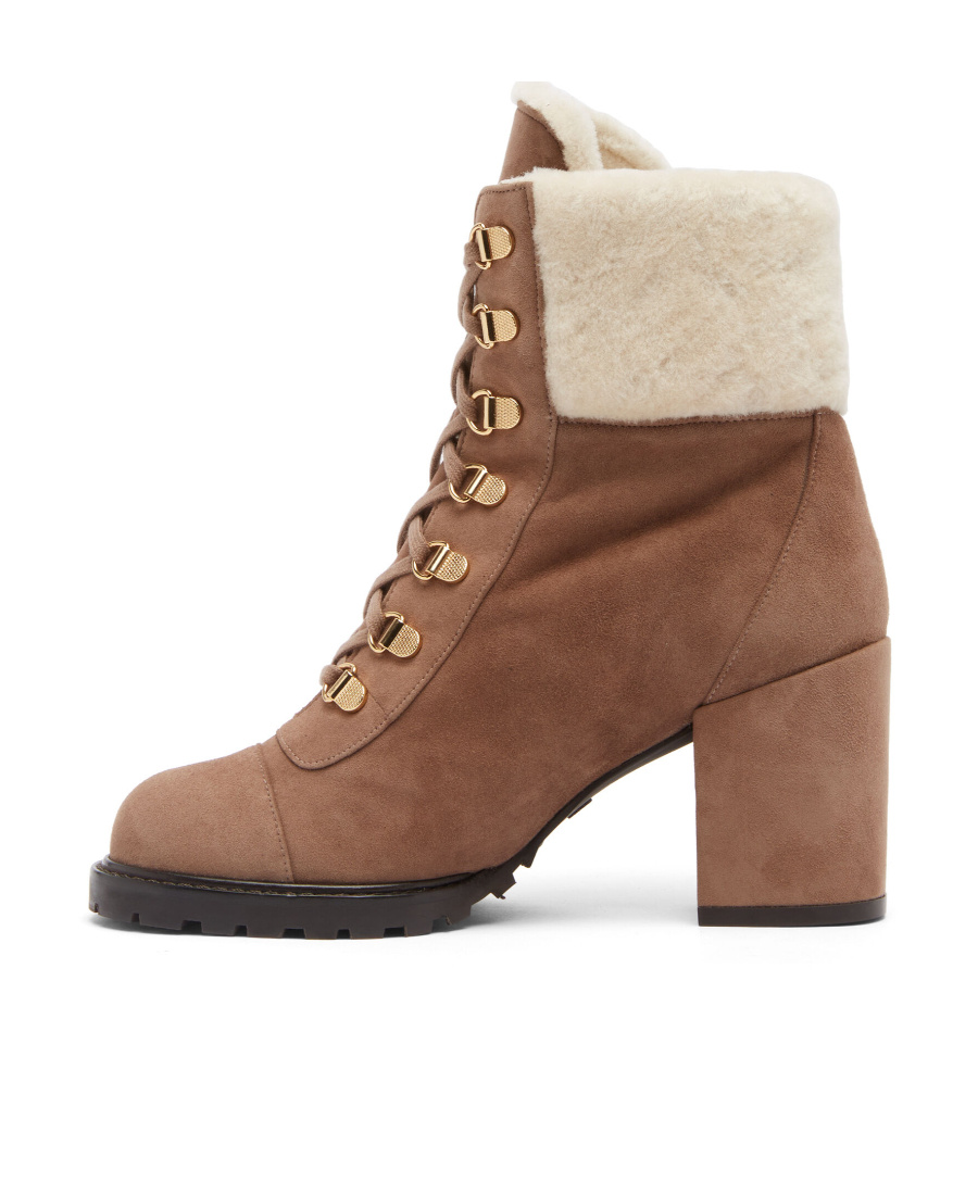 Stuart Weitzman 90mm Ankle Lace-up Fastening Boots In Brown