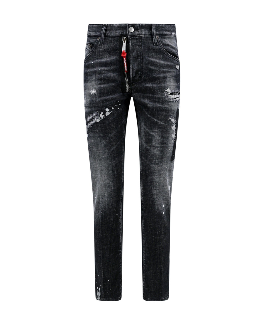 Dsquared2 Pioner Wash Skater Jeans In Black