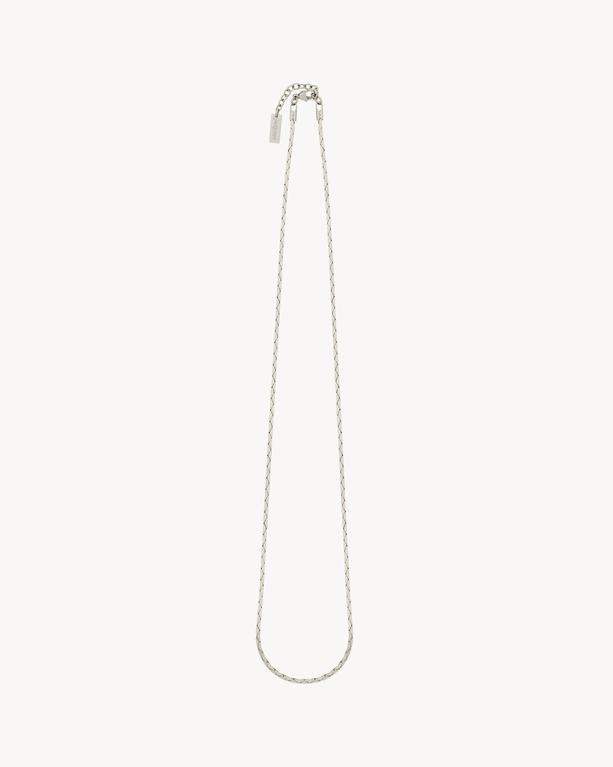 Saint Laurent Chain Necklace In White