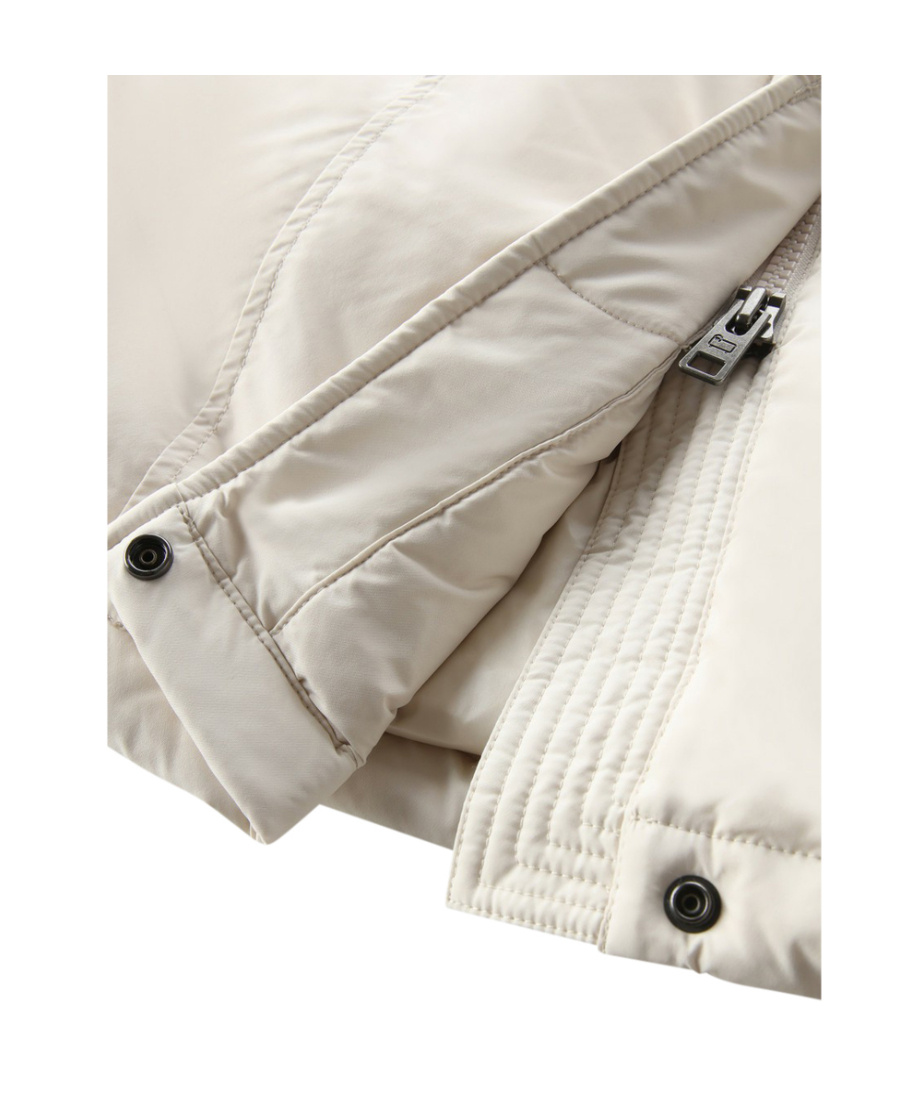 Woolrich Hooded Padded Coat In White