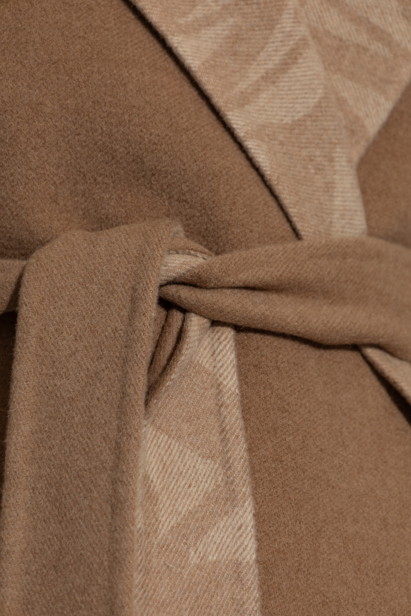 Max Mara Long-sleeved Double-sided Coat In Brown