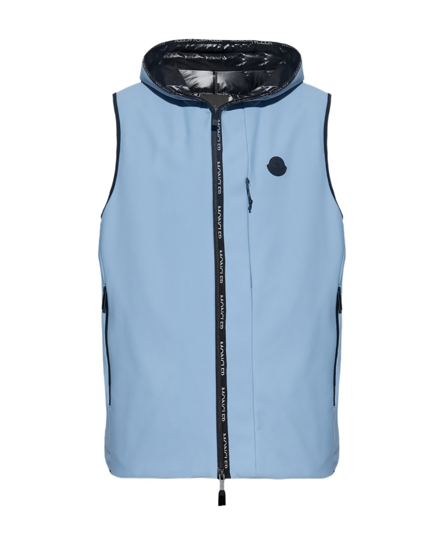 Moncler Detachable-sleeves Hooded Jacket In Blue