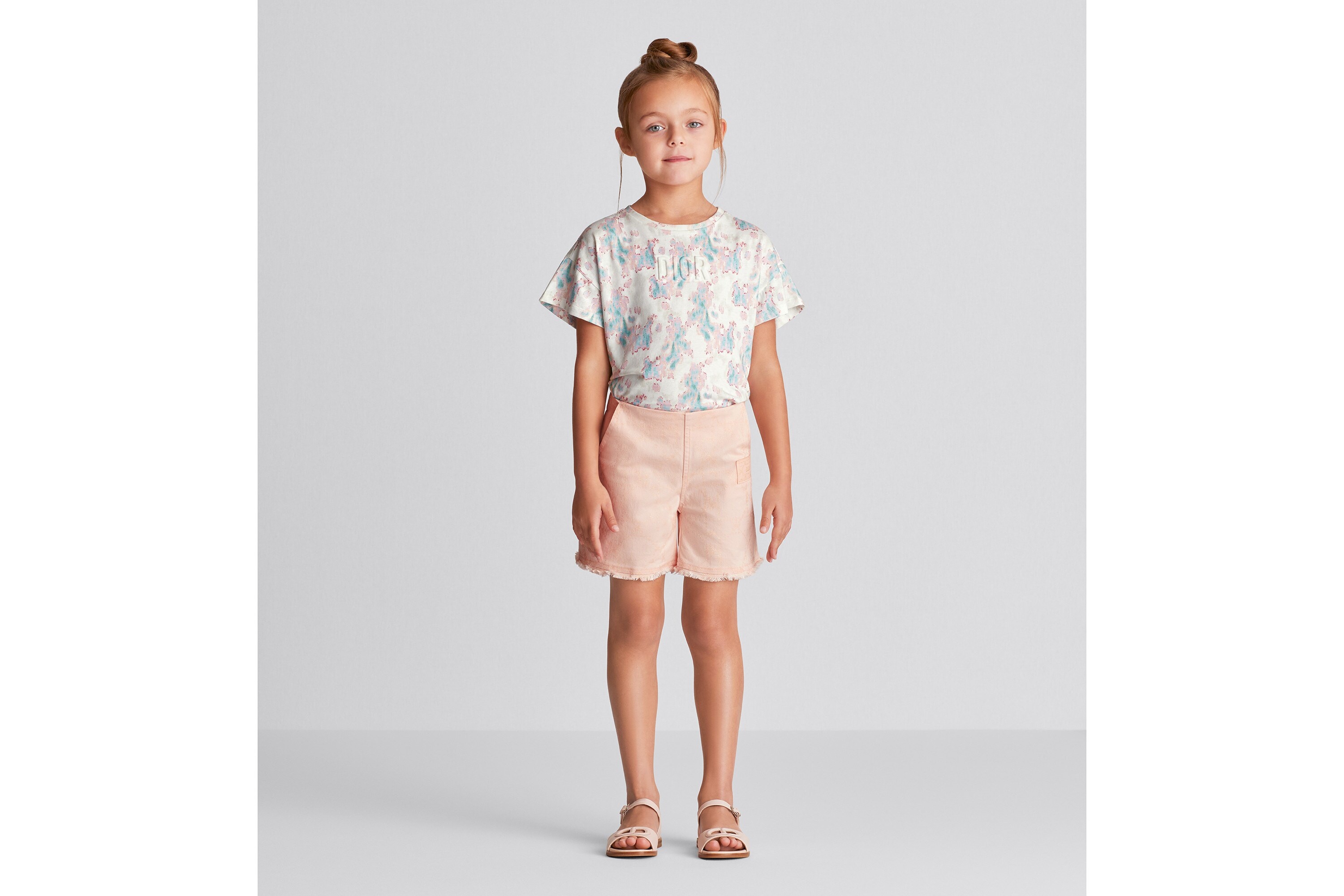 Dior Logo Shorts In Nude