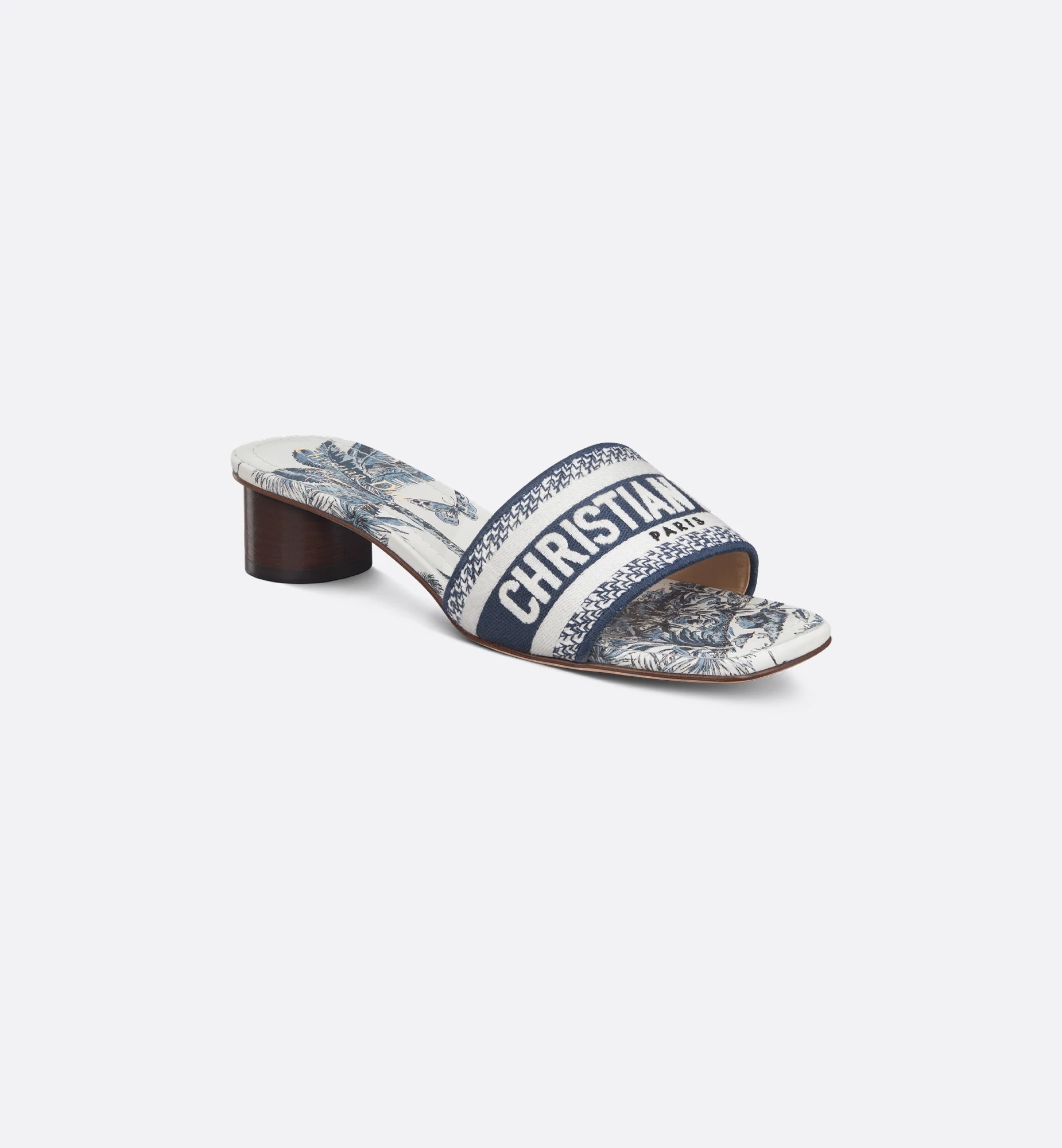 Dior Iviera Dway Heeled Slide In White