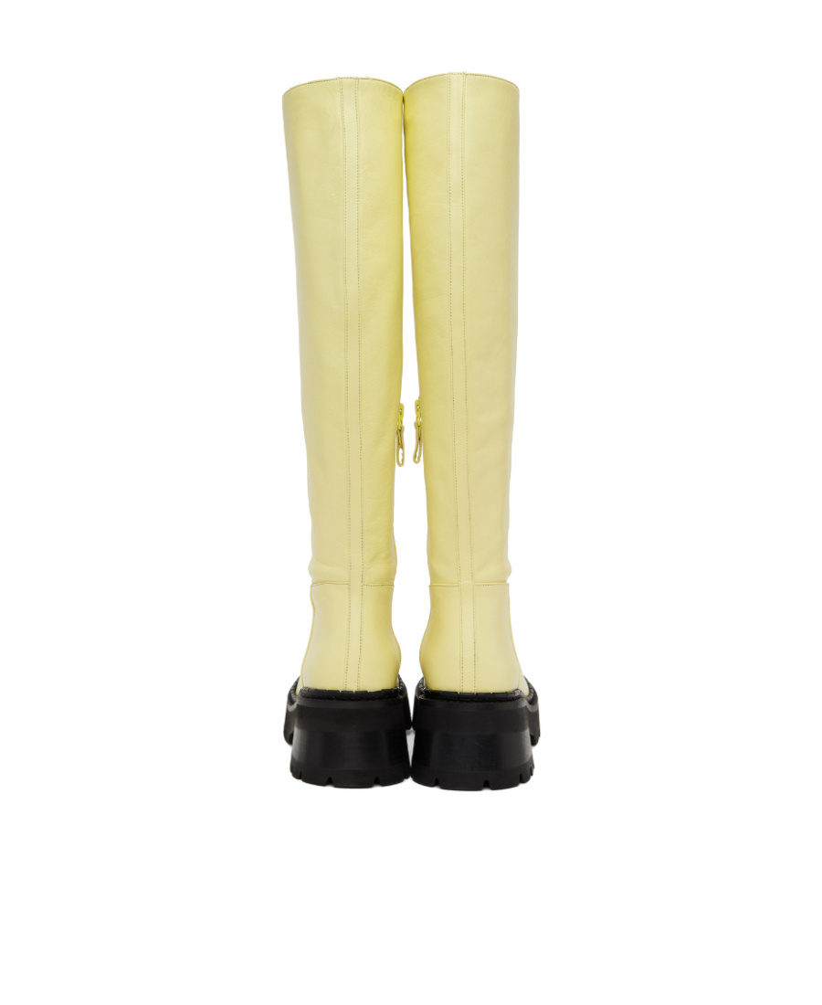 By Far Thick-heeled Boots In Yellow