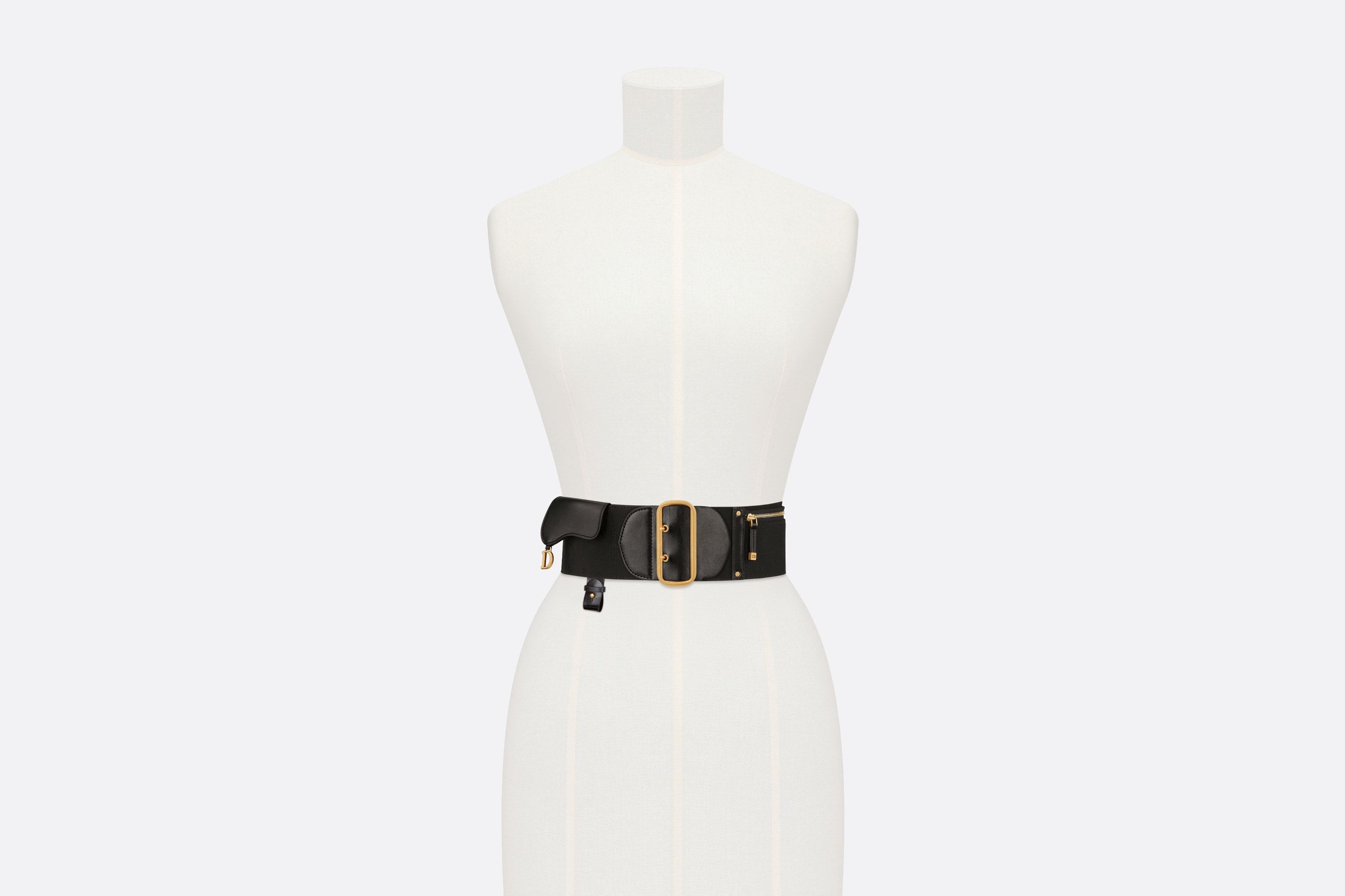 Dior Saddle Belt In Black