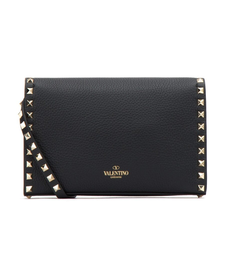 Valentino Rockstud Small Shoulder Bag In Black