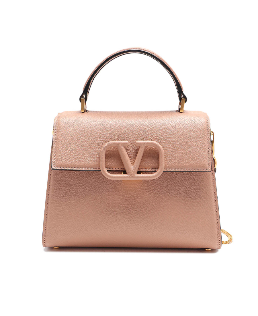 Valentino Small Vsling Tote Bag In Nude