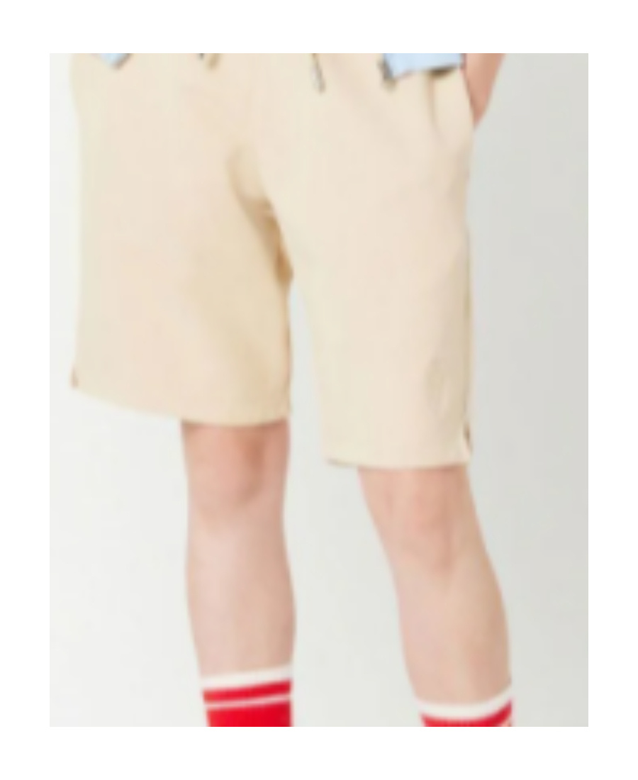 Shop Ami Alexandre Mattiussi Logo-patch Track Shorts In Nude