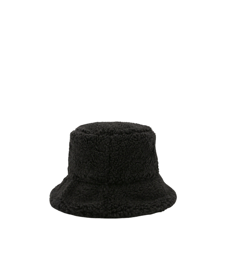 Karl Lagerfeld K/ikonik 2.0 Shearling Bucket Hat In Black