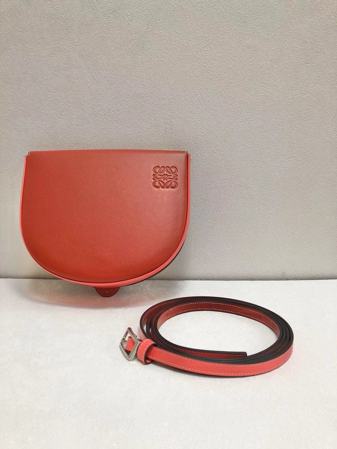 Loewe Heel Duo Crossbody Bag In Red