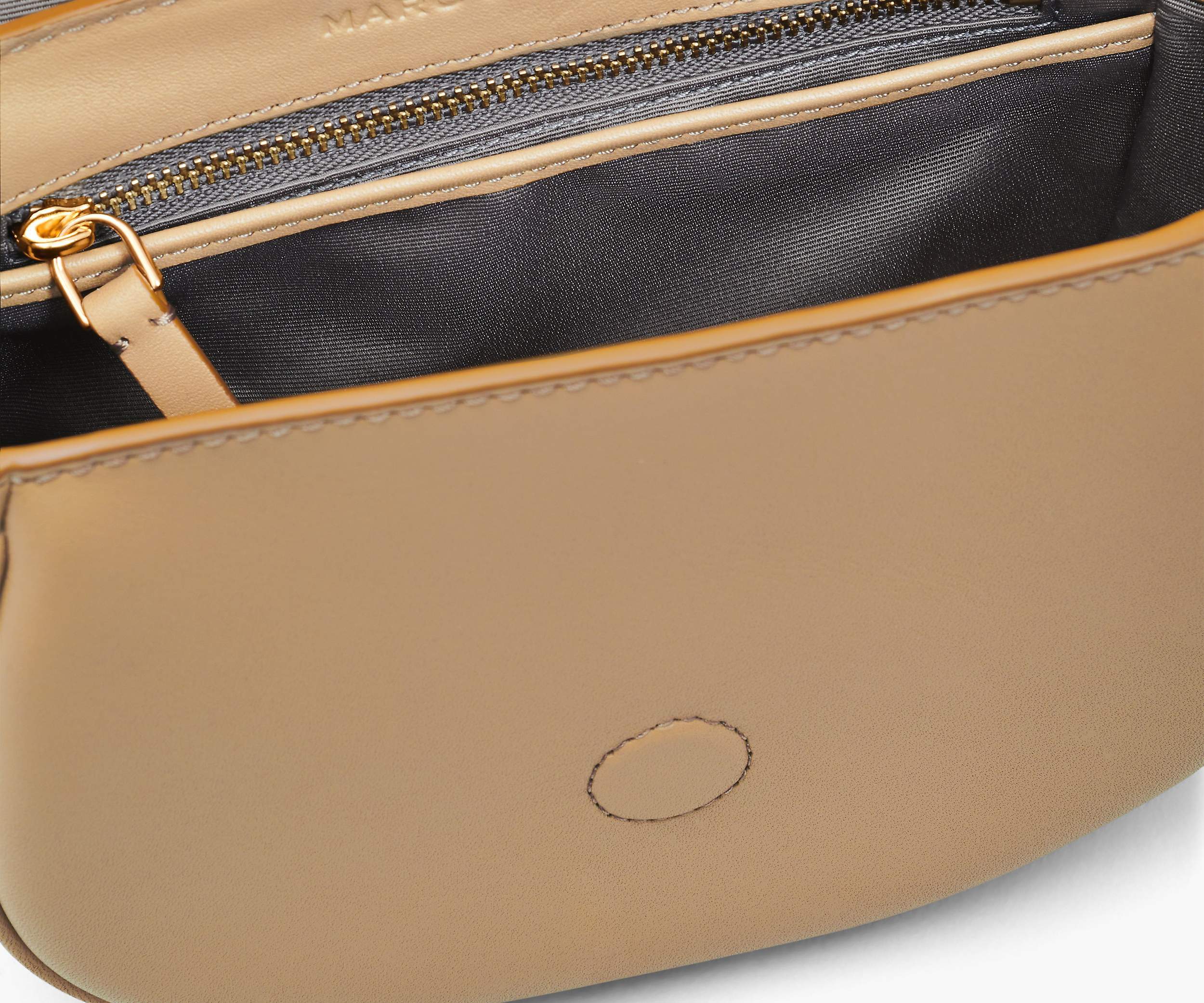 Shop Marc Jacobs The Covered J Marc Saddle Bag In Nude