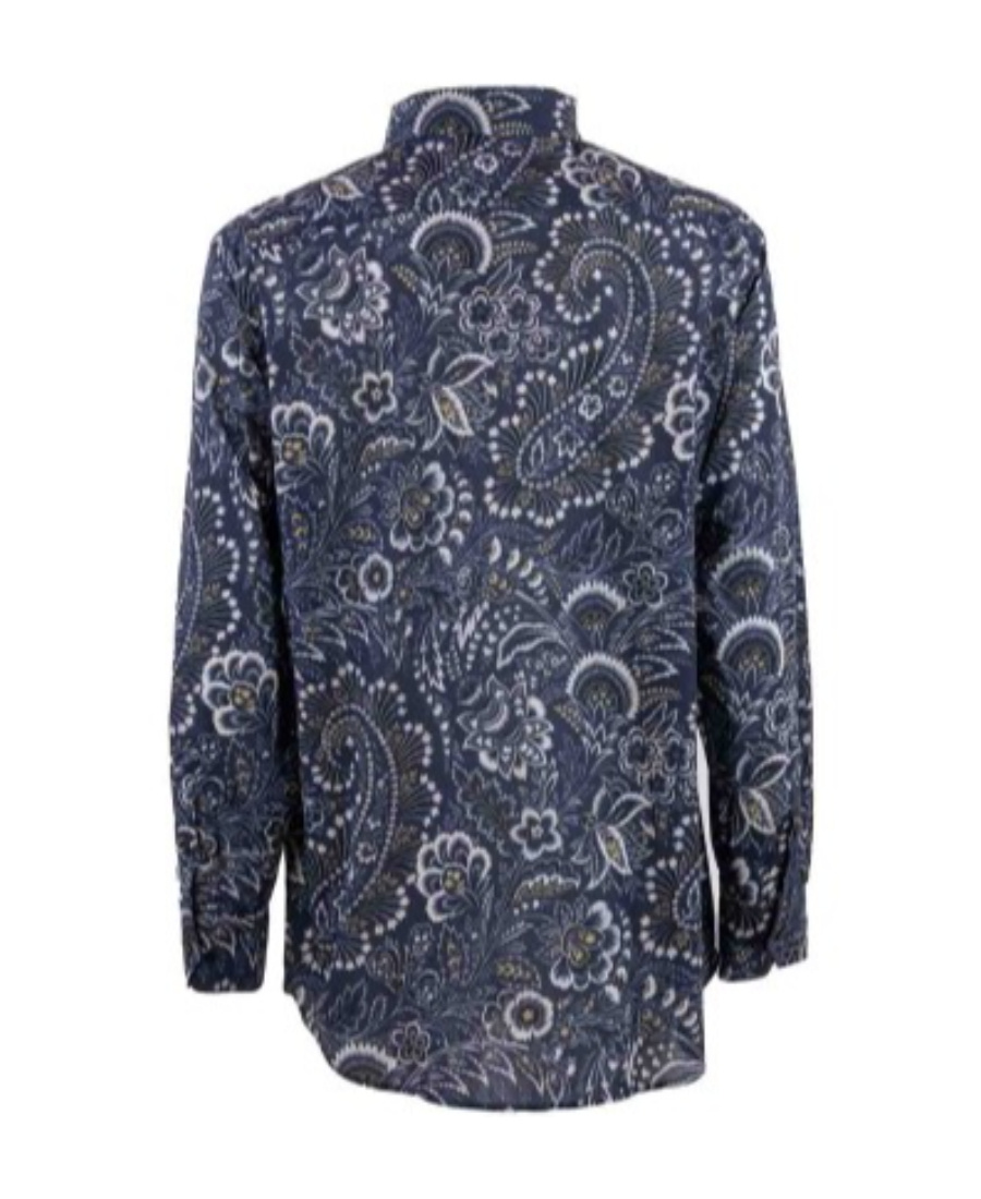 Etro Pattern-printed Button-up Shirt In Black