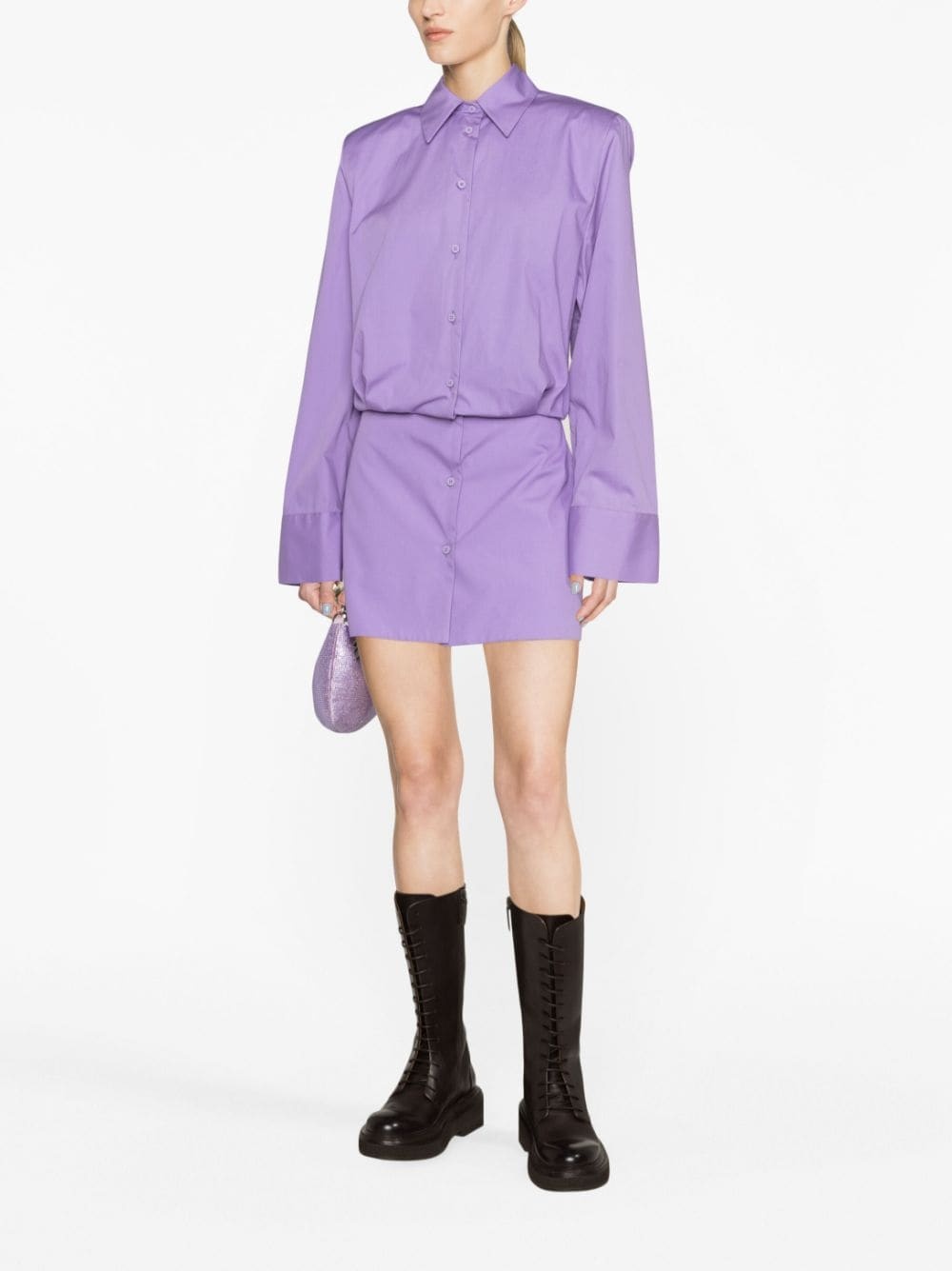 Attico ''margot'' Lavender Mini Dress In Purple
