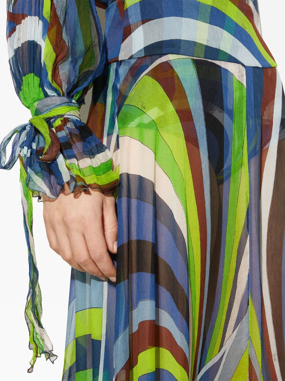 Shop Emilio Pucci Iride-print Silk Maxi Skirt