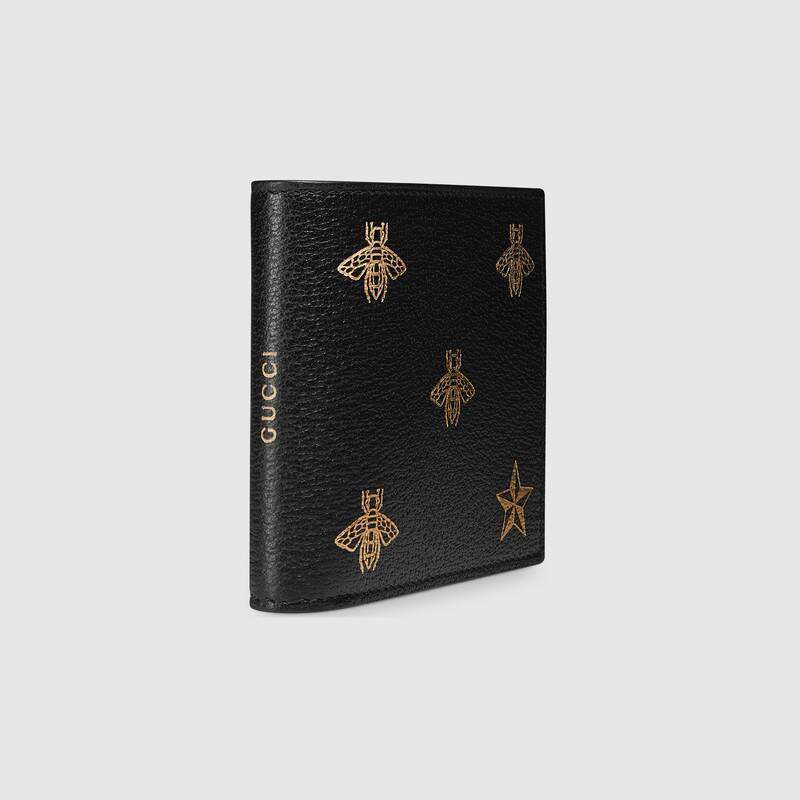 Gucci Bee Star Wallet In Black
