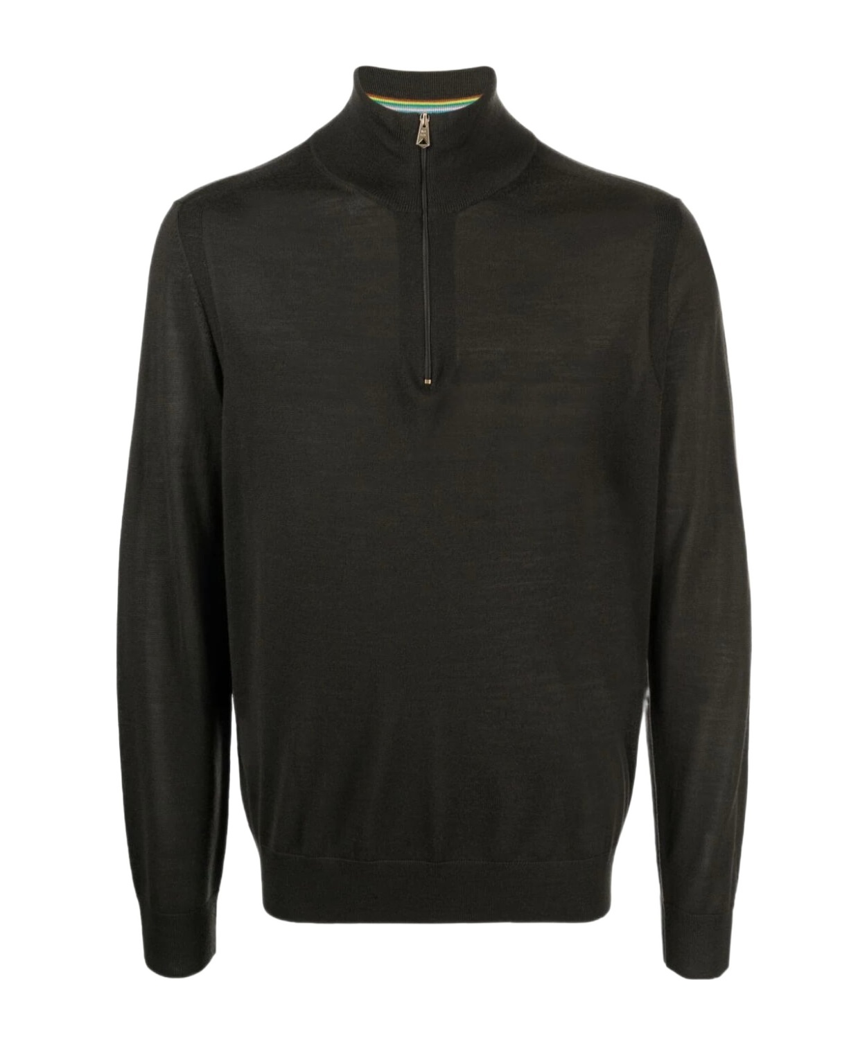 Paul Smith Men's Zip Neck Sweater In Black