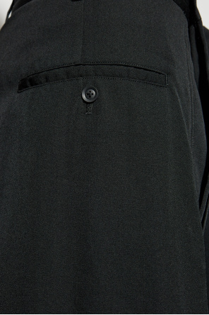 Yohji Yamamoto Pleated Trousers In Black