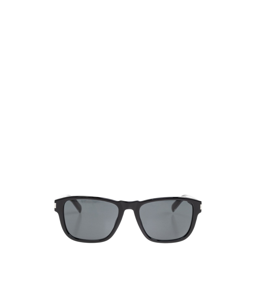 Saint Laurent Logo Sunglasses In Gray