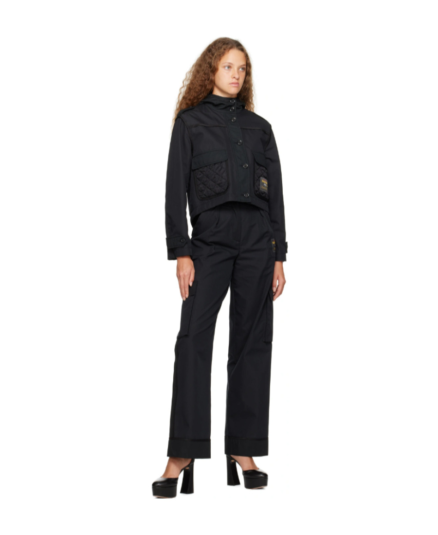 Moschino Black Paneled Jacket In Black