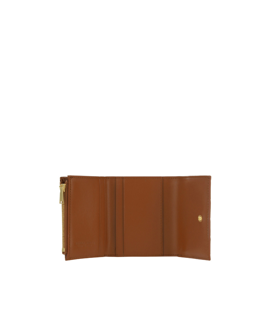 Bottega Veneta Small Intrecciato Leather Wallet In Brown