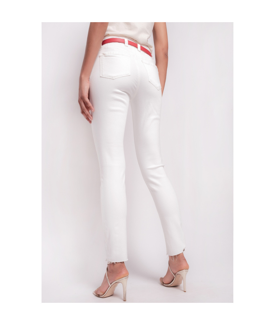 Pinko Susan 24 Logo-belt Jeans In White