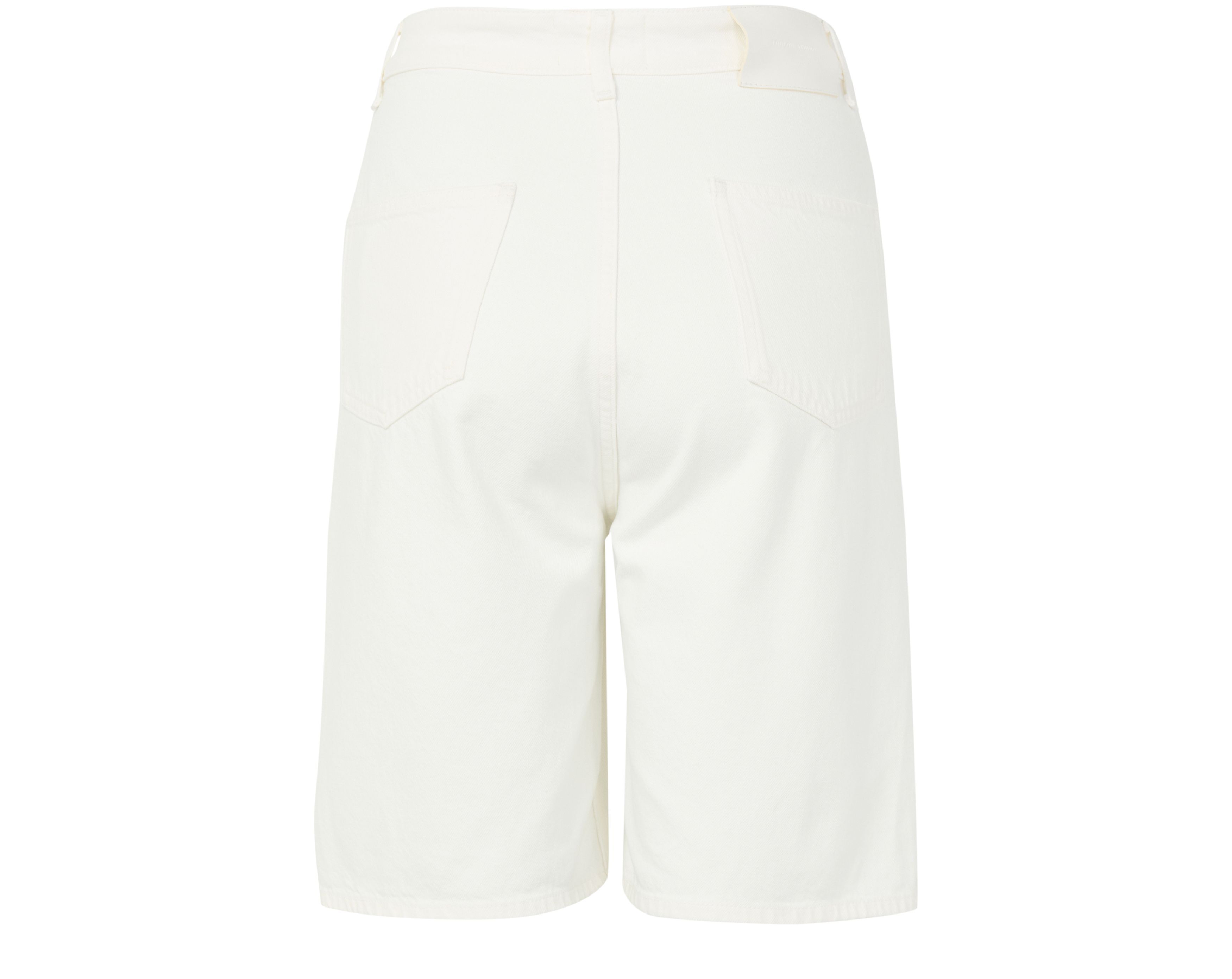 Loulou Studio Belt Loop Shorts In White