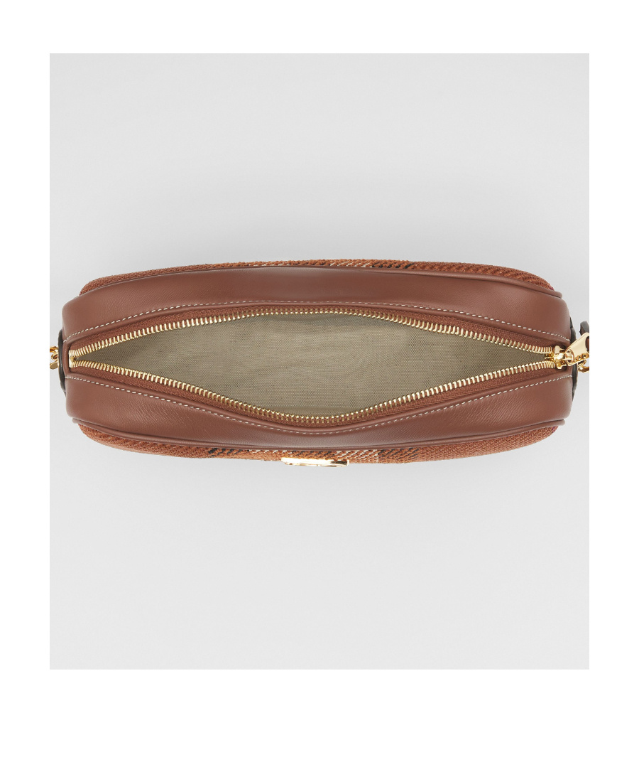 Burberry Small Knitted Lola Camera Bag In Brown