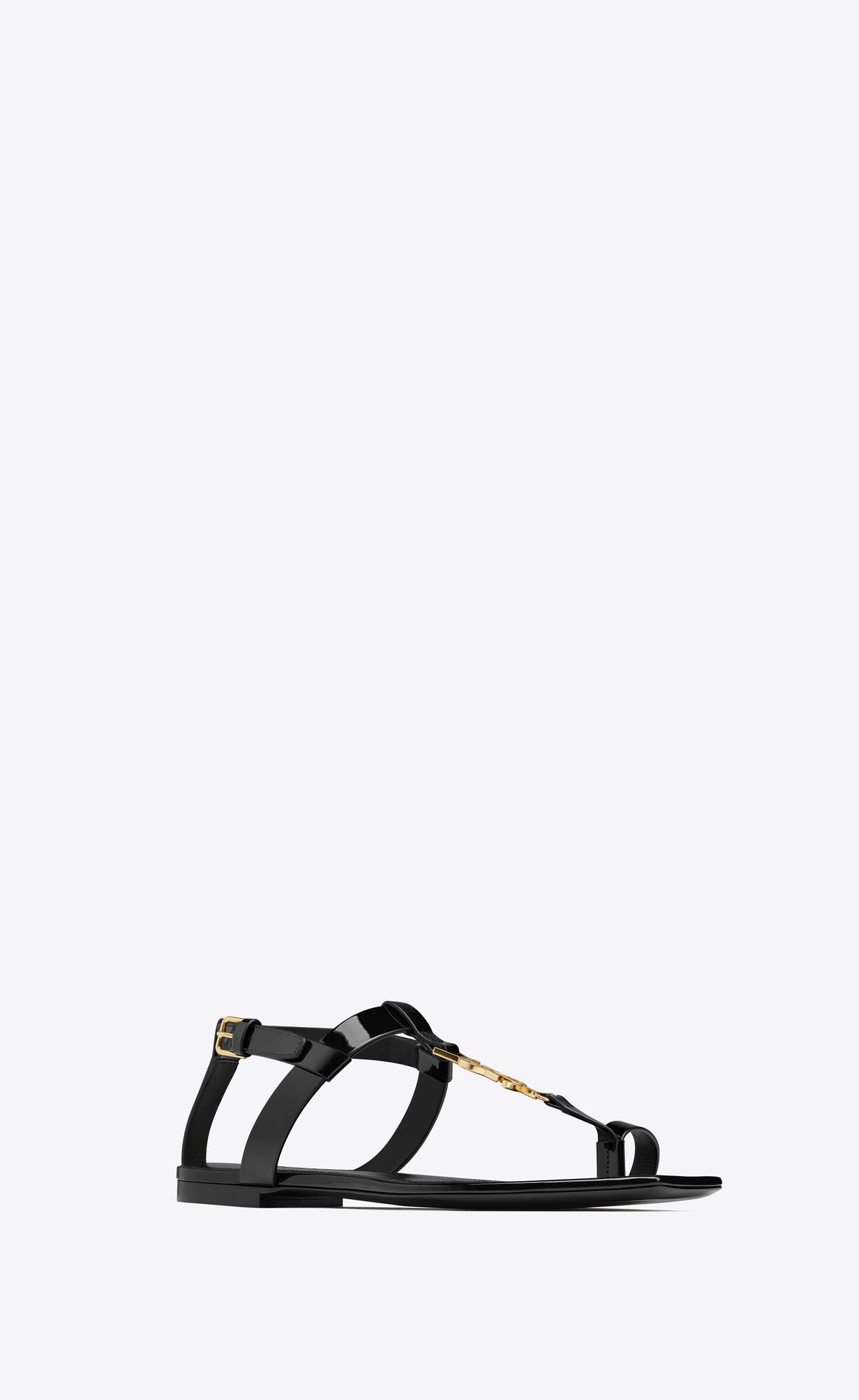 SAINT LAURENT CASSANDRA LOGO SANDALS