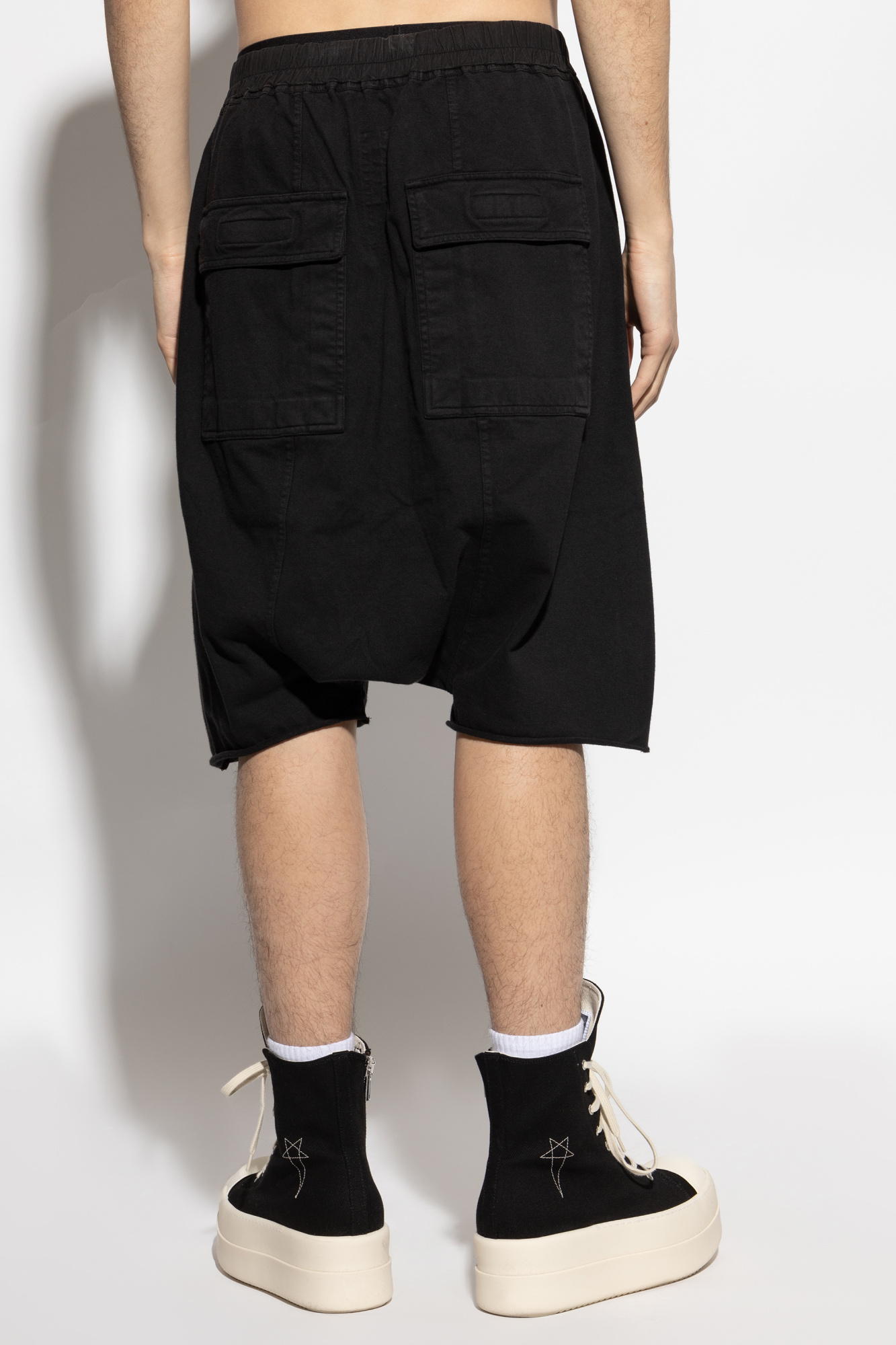 Rick Owens Drkshdw Drawstring Pods Shorts In Black