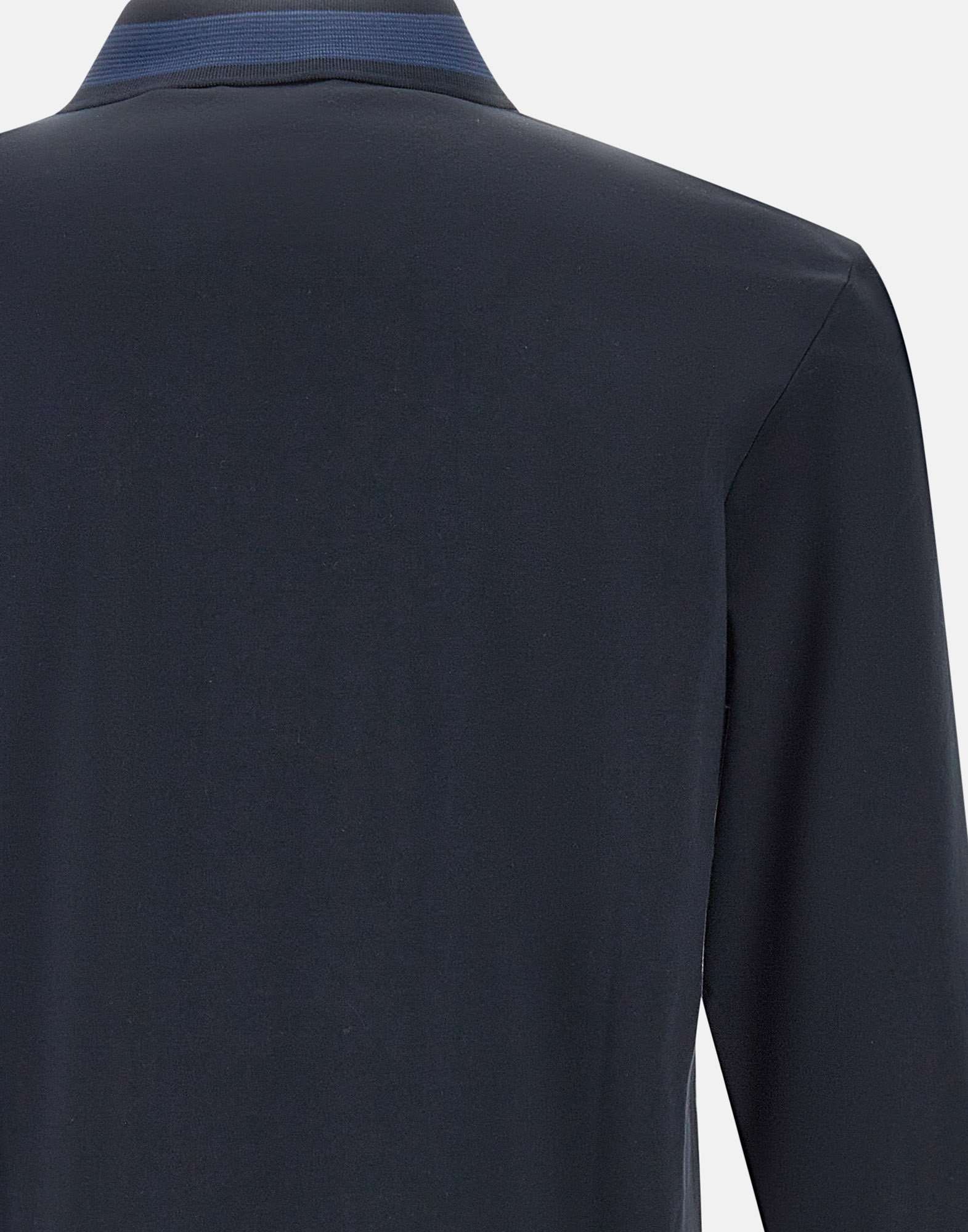 Hugo Boss Boss Long Sleeve Cotton Polo In Black