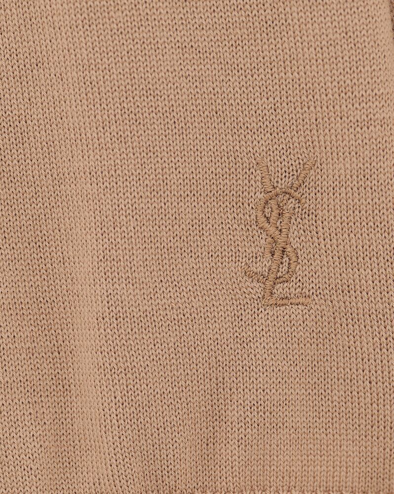 Saint Laurent Roll-neck Wool Jumper In Brown