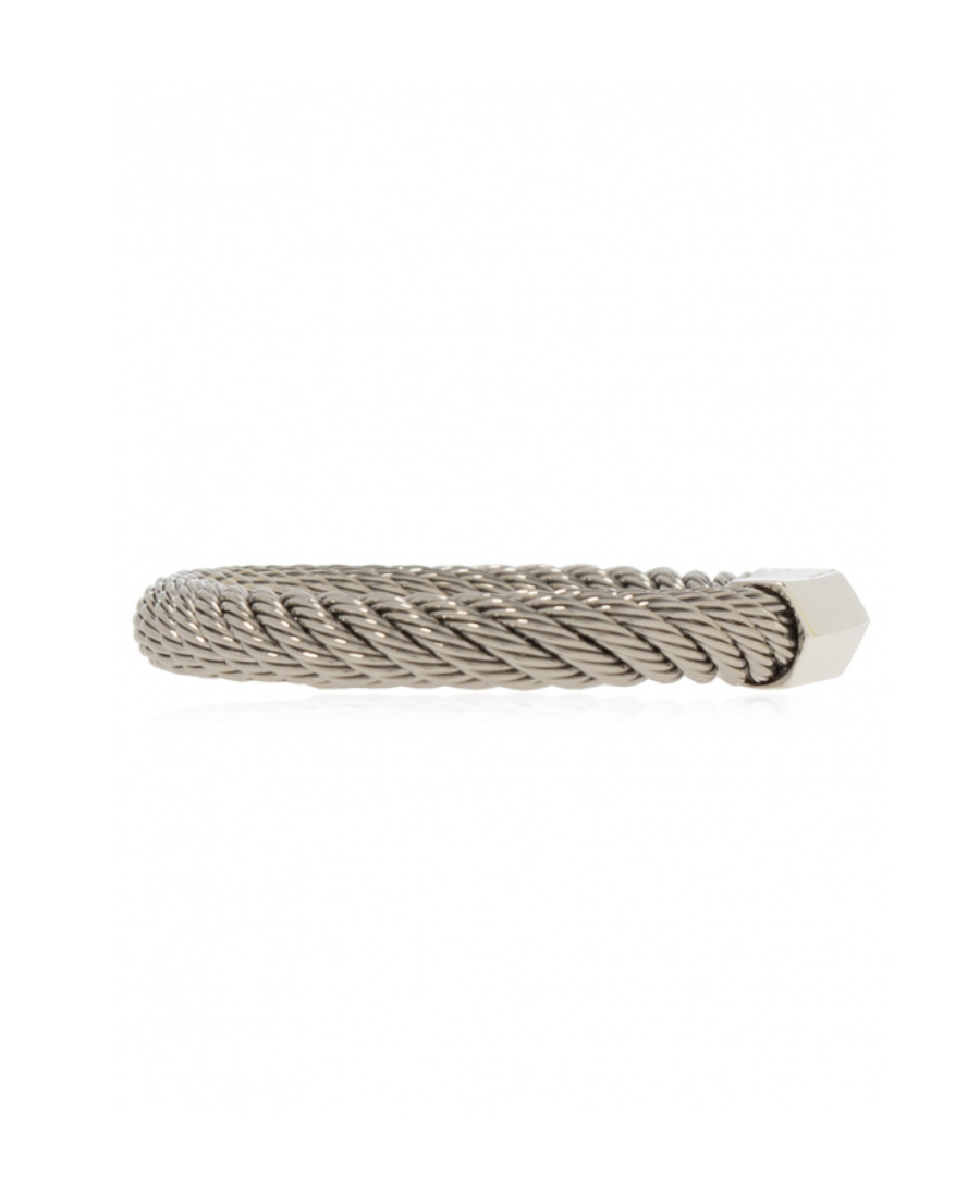 Bottega Veneta Twisted Chain Bracelet In White