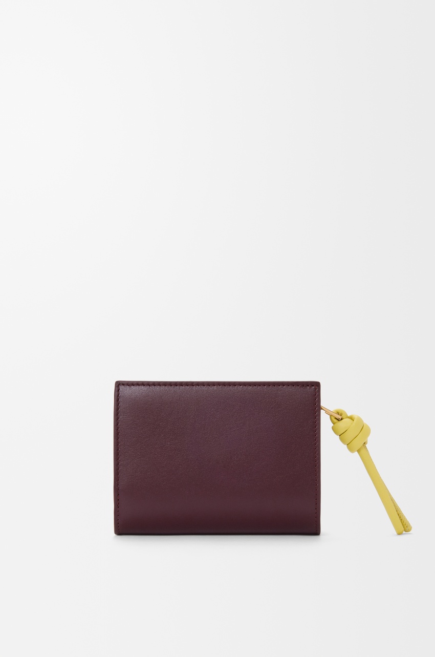Loewe Knot Compact Wallet In Gray