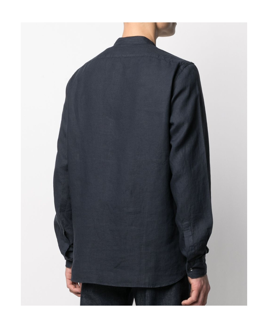 ASPESI BAND-COLLAR LINEN SHIRT
