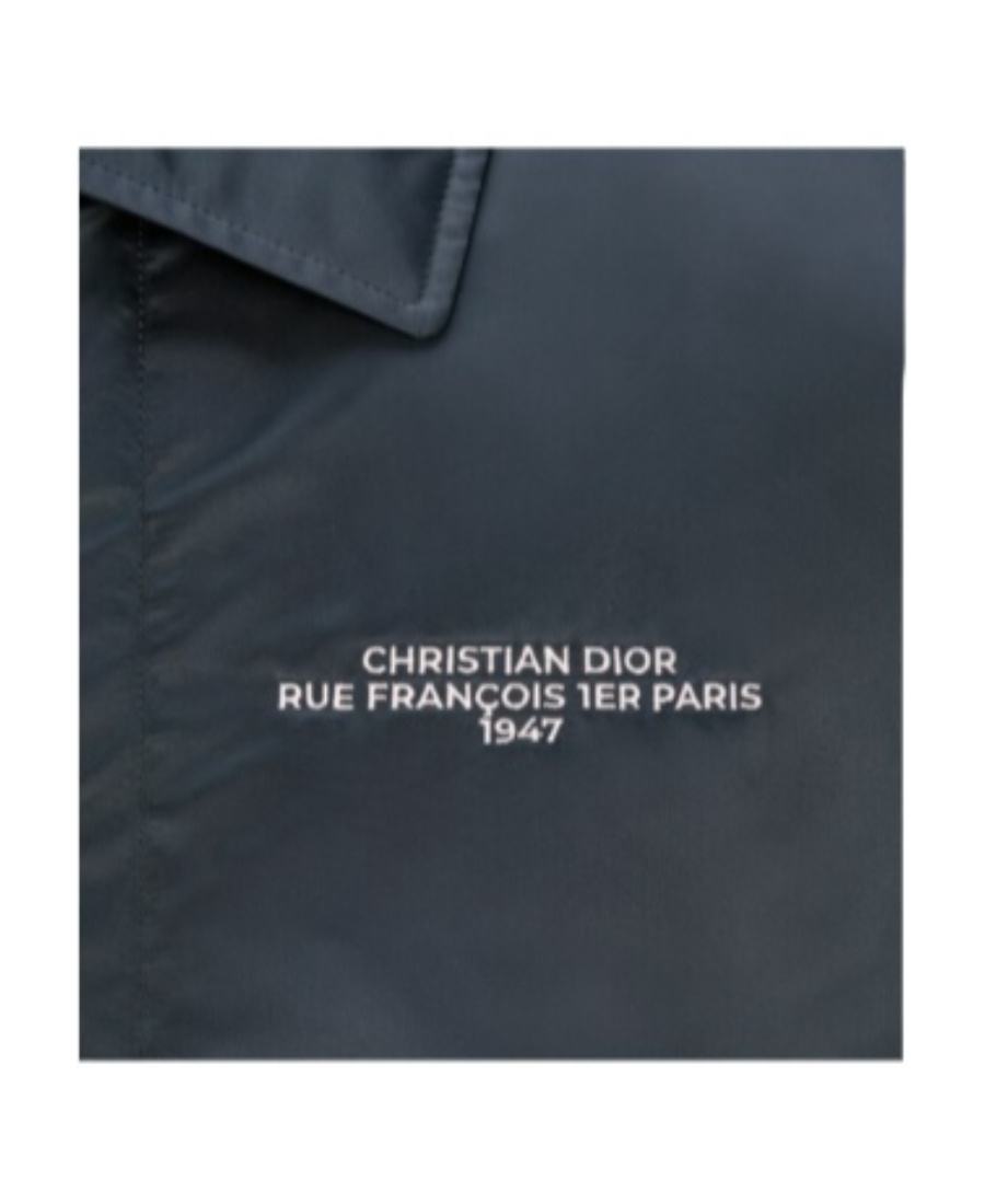 Dior Homme Buttoned Bomber Jacket In Blue