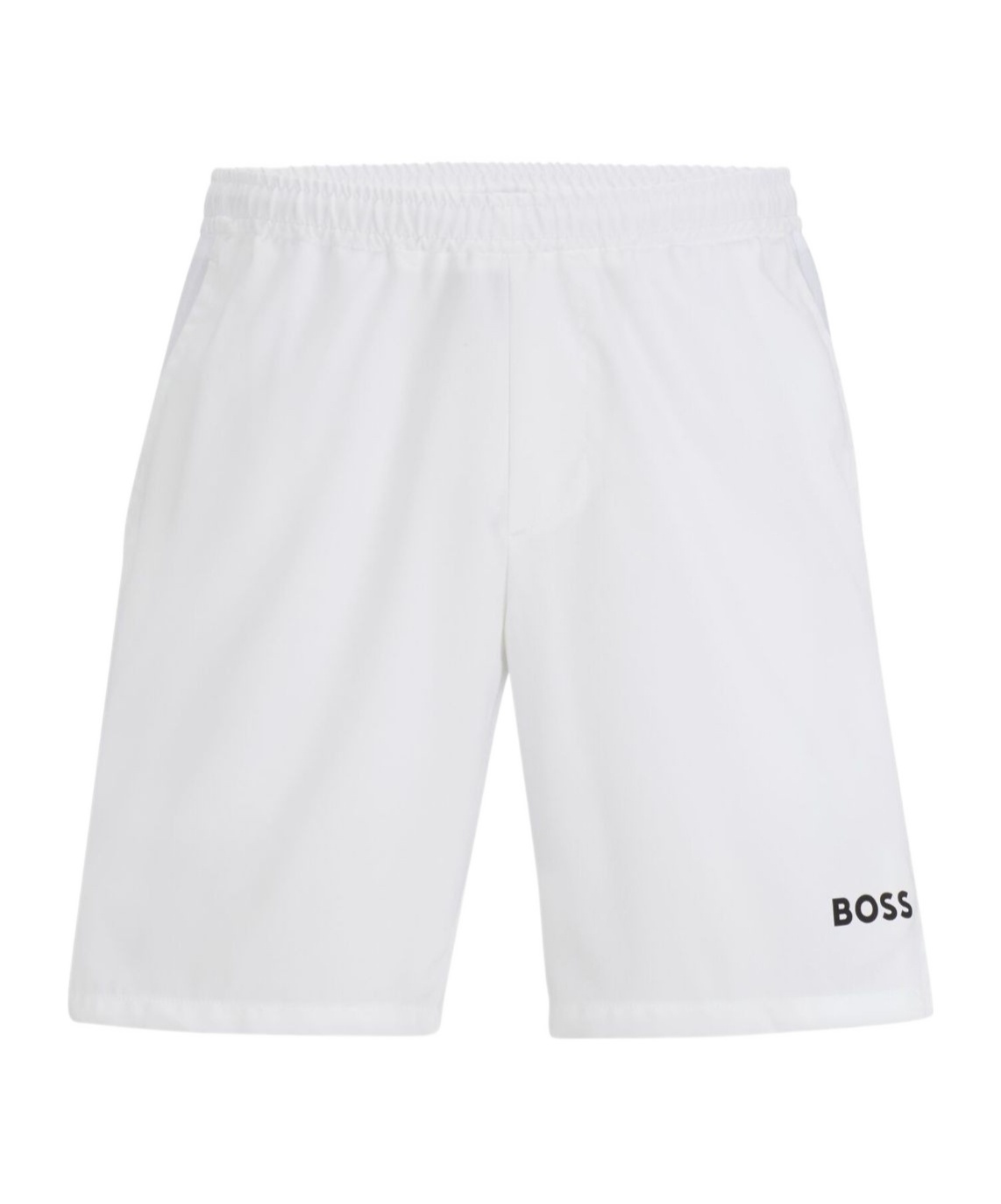 Hugo Boss Quick-drying Regular-fit Shorts With Logo Print In White