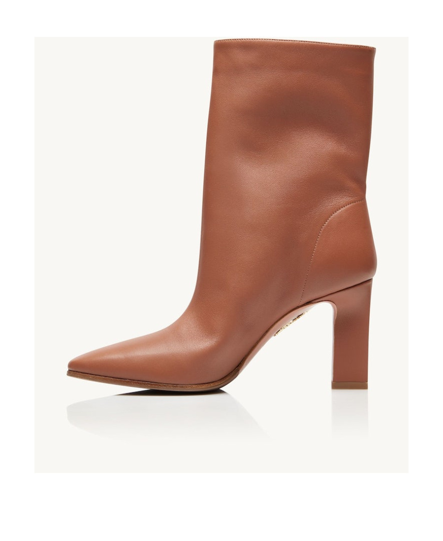Aquazzura Manzoni Leather Ankle Boots In Brown