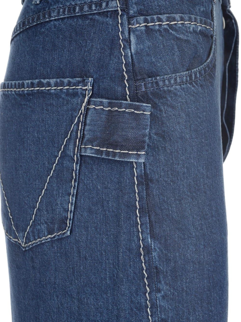 Bottega Veneta Fluid Stonewashed Wide-leg Jeans In Blue