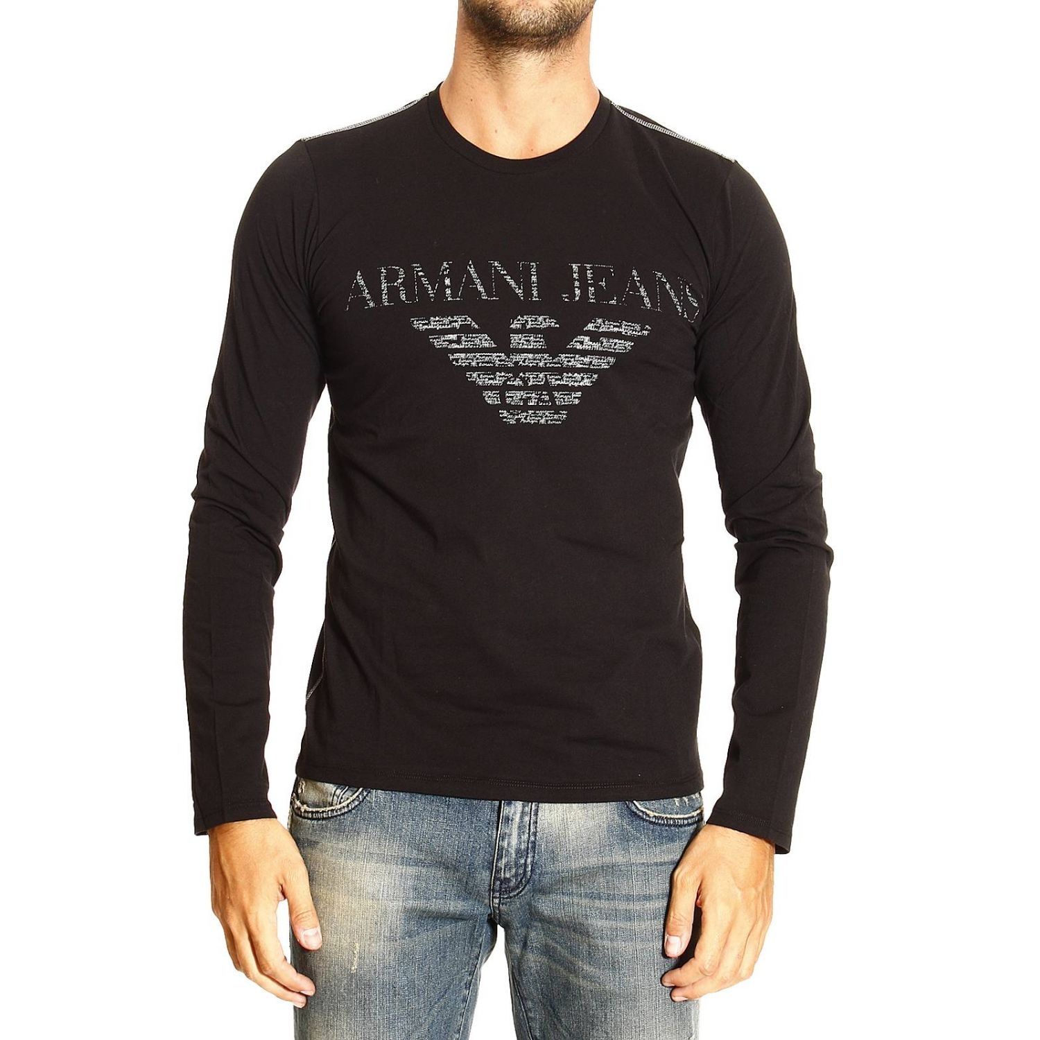 ARMANI JEANS ROUND-NECKED LOGO T-SHIRT
