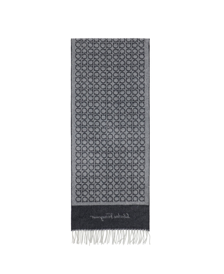 Ferragamo Logo Scarf In Black