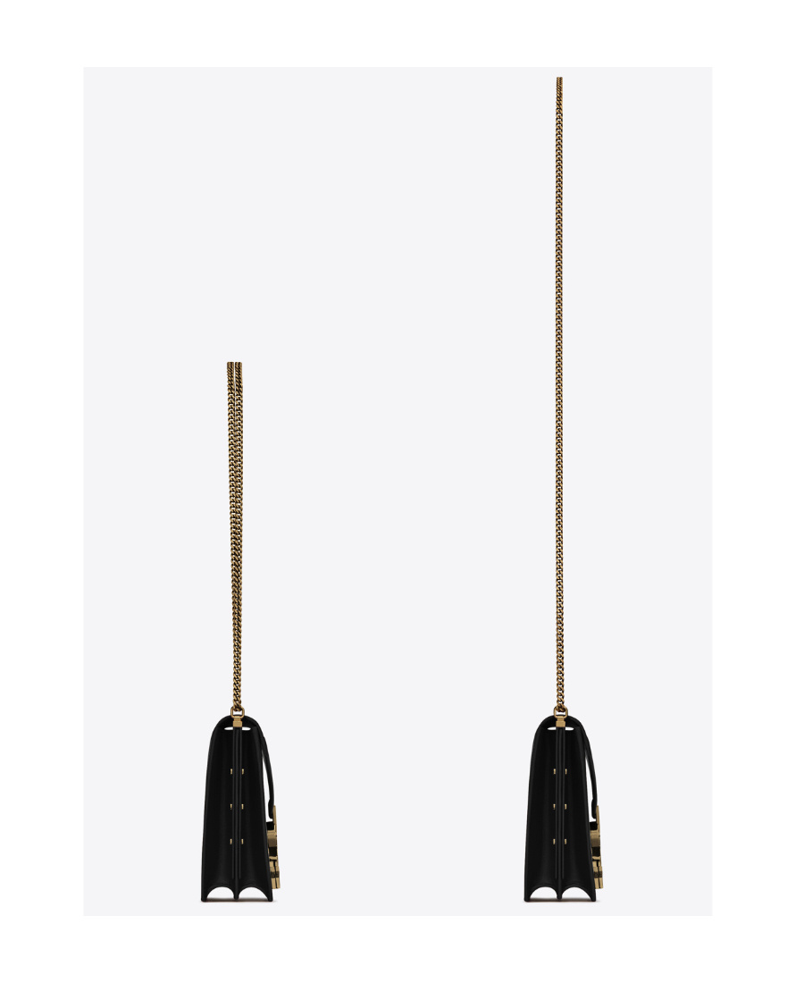 Saint Laurent Cassandra Monogram Shoulder Bag In Black