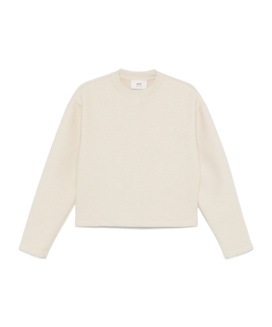 Ami Alexandre Mattiussi Ami Relaxed Fit Brown Sweatshirt In White