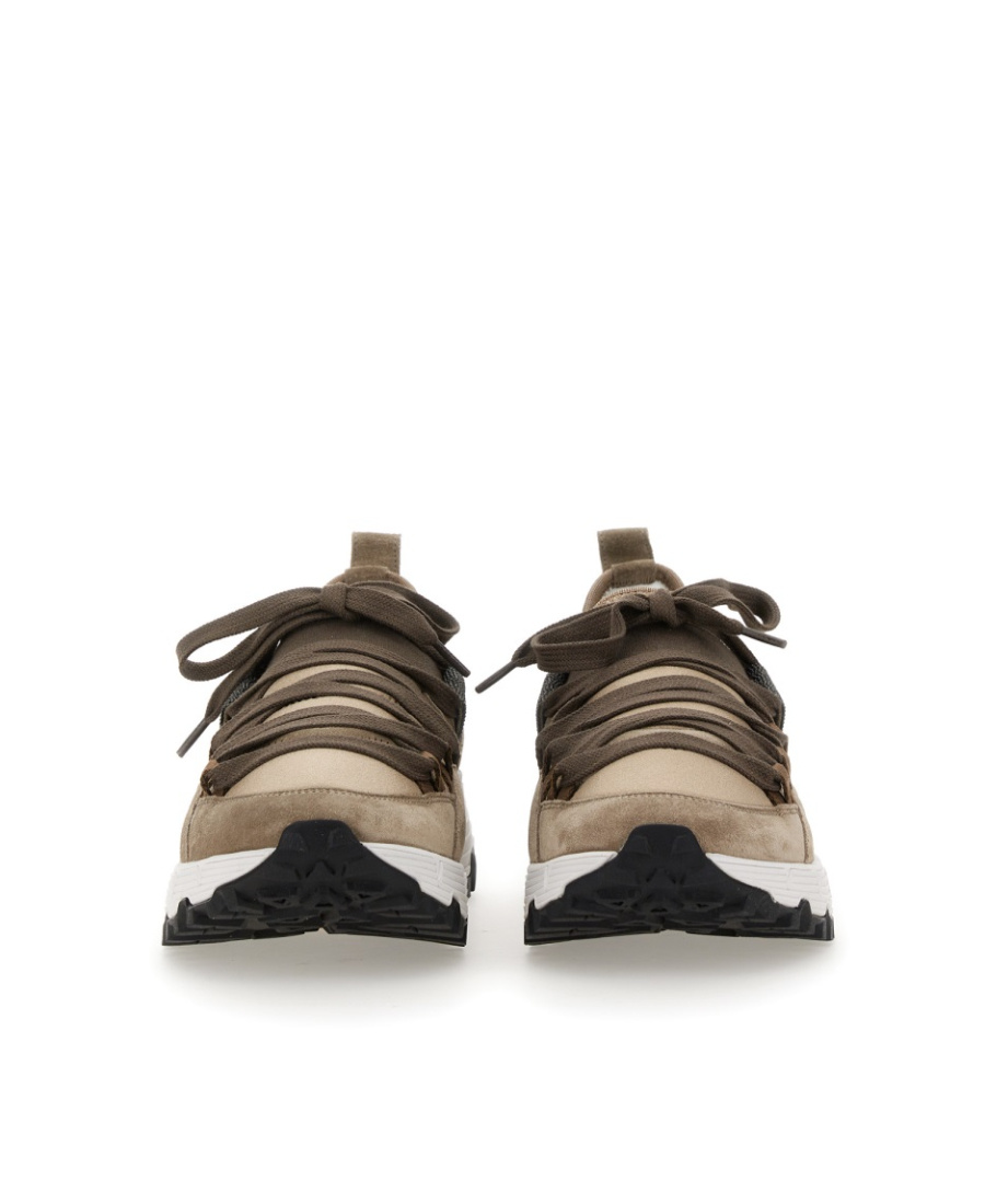 Brunello Cucinelli Lace-up Low-top Sneakers Chunky Sole In Multicolor