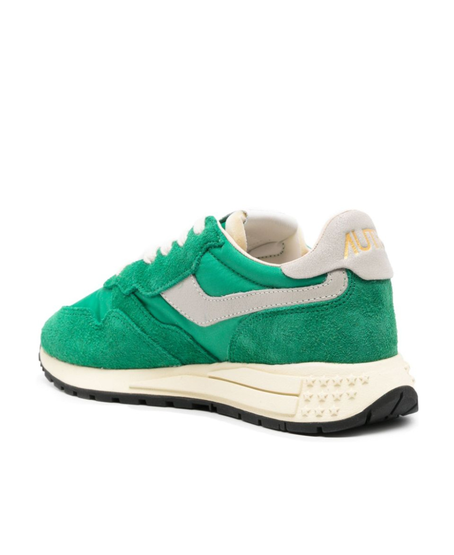 Autry Reelwind Panelled Suede Sneakers In Green
